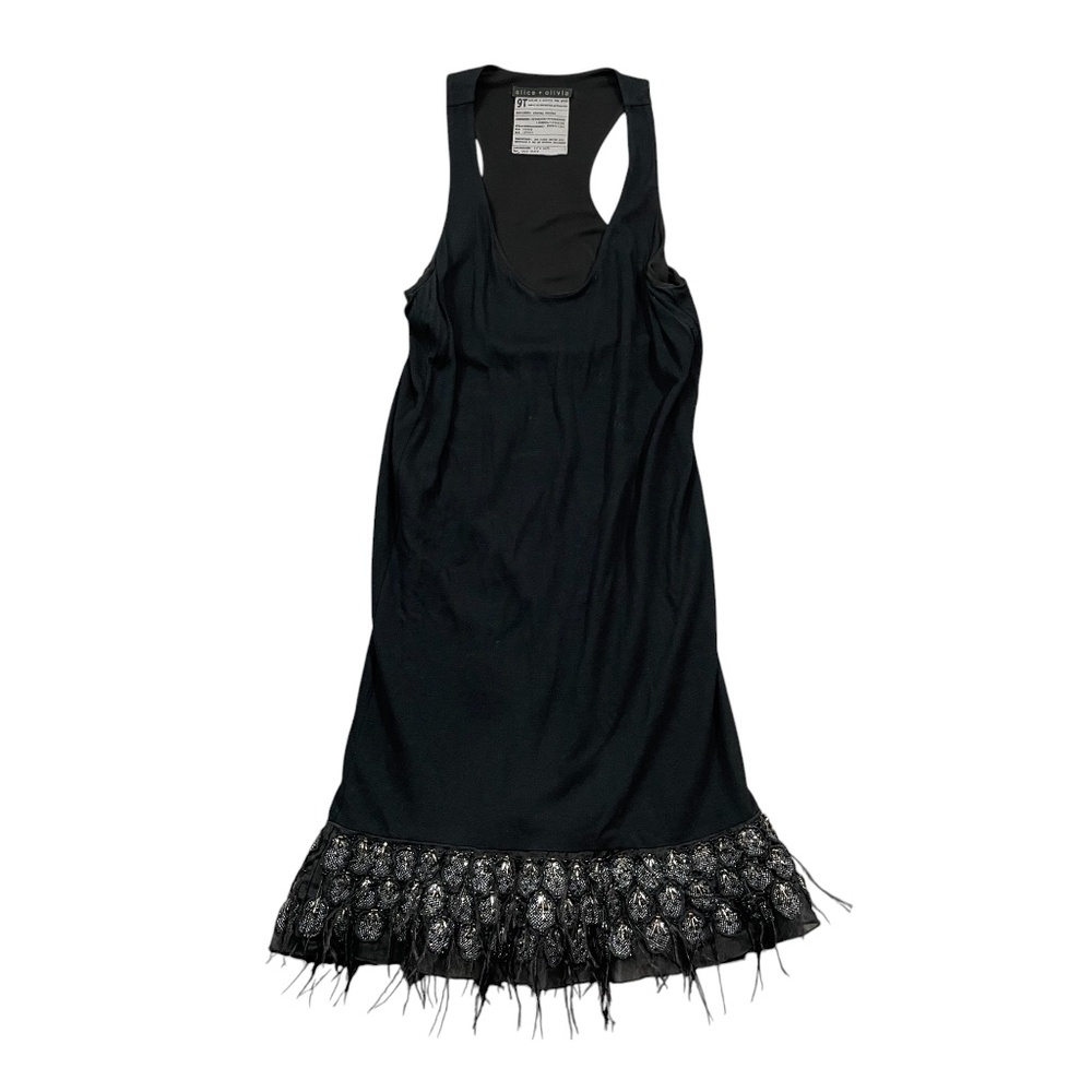 Alice & Olivia 9T Black Dressโ Embellished Hemline (small hole under arm)
